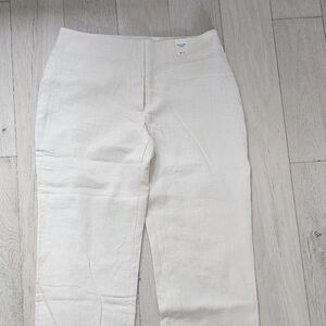 Abercrombie & Fitch Cream Linen Pants